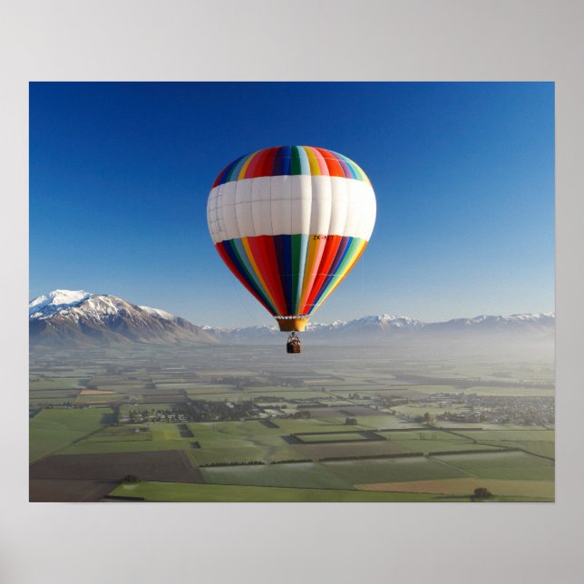 Póster Balão de ar quente, perto de Methven, Canterbury 3 (Frente)