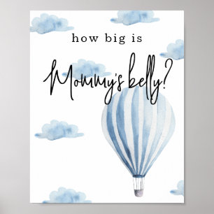 Poster Balão de ar quente - Qual é o tamanho da barriga d