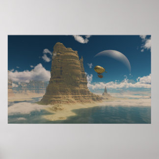 Póster Balão no Espaço