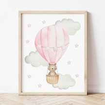 Balão Vermelho de Ar Quente, Animais, Urso, Decora
