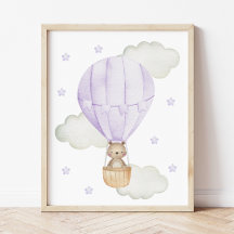 Balão Vermelho Roxo, Animais, Urso, Estrelas
