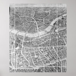 Poster Balão View of London, 1851