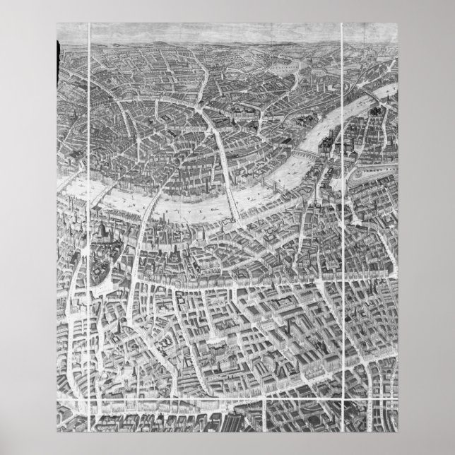 Poster Balão View of London, 1851 (Frente)