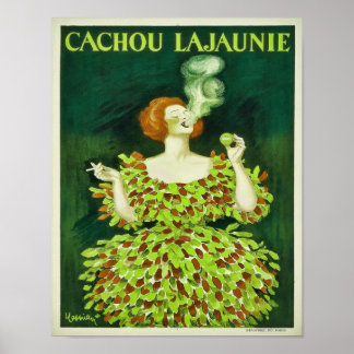 Poster Balas de Alcaçuz Cachou Lajaunie dos anos 1920