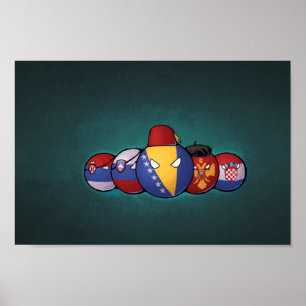 Poster Balcãs Countryballs