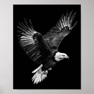 Poster Bald Eagle 4 de julho Homens Mulheres Crianças Ea