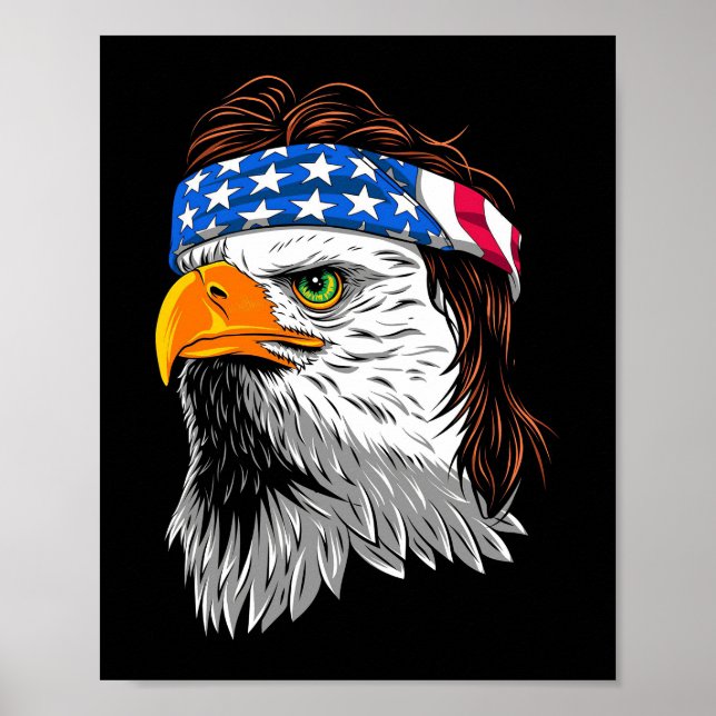 Poster Bald Eagle Mullet EUA (Frente)
