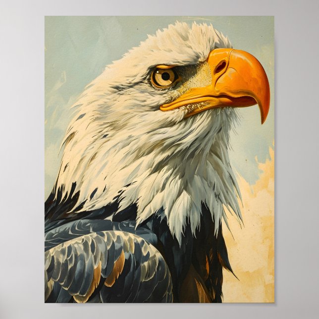Poster Bald Eagle Vintage (Frente)