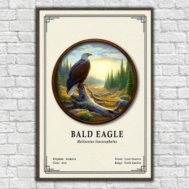 Poster Bald Eagle Zoology Series (Criador carregado)