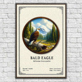 Poster Bald Eagle Zoology Series