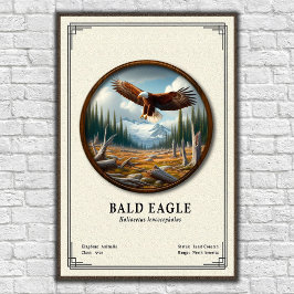 Poster Bald Eagle Zoology Series