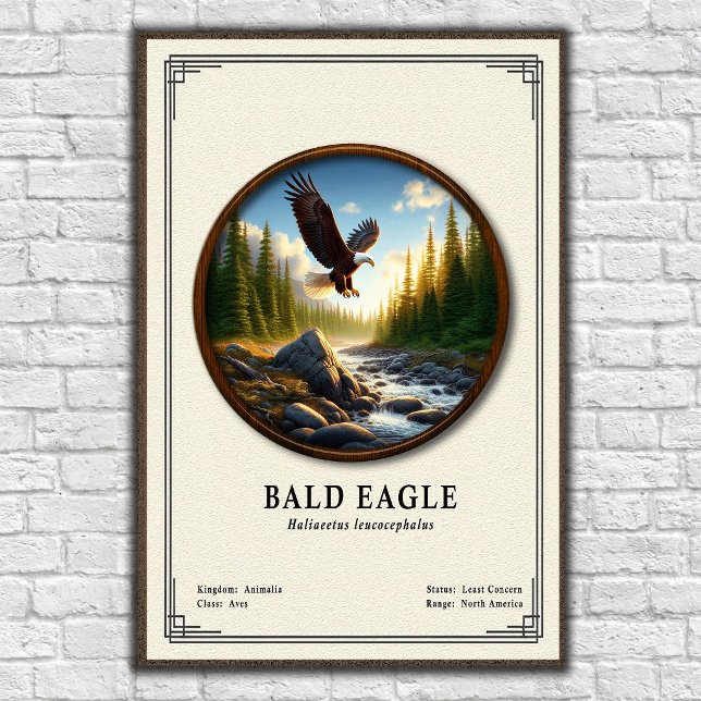 Poster Bald Eagle Zoology Series (Criador carregado)