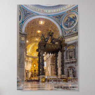 Poster Baldachin Bernini Altar, Vaticano