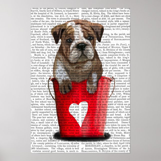 Póster Balde De Cachorro Do Amor Vermelho (Frente)