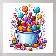 Balde de doces de truque ou trato