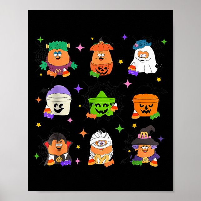 Poster Balde de Refeição Spooky Nuggets Frango de Hallowe (Frente)