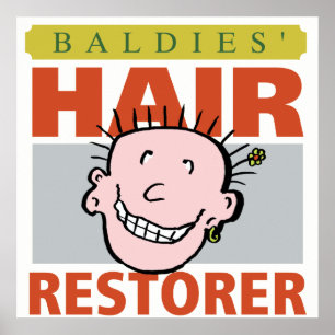 Póster Baldies Hair Restorer