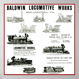 Póster Baldwin Locomotive Works