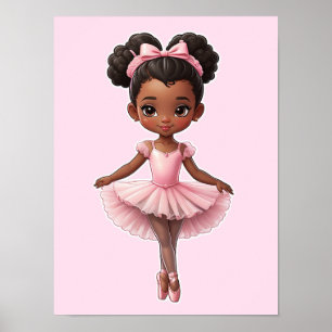Poster Balé Ballerina Rosa Negra