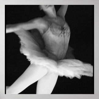 Póster Balé - Dança - Ballerina 9 - Preto e Branco