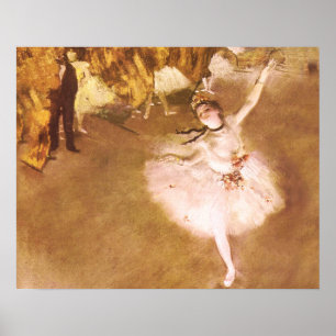 Póster Balé Dancer Degas Star Painting