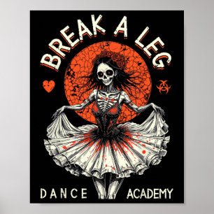 Poster Balé Dancer Zombie Ballerina Dance Academy Engraça