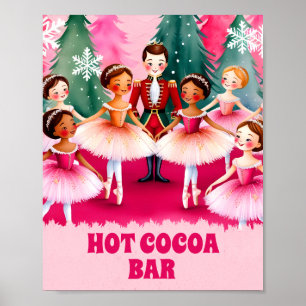 Poster balé de aniversário de bar de cacau quente de nutc