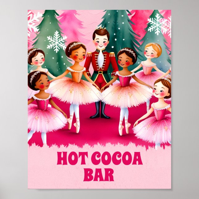 Poster balé de aniversário de bar de cacau quente de nutc (Frente)