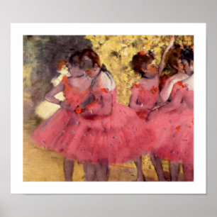 Póster Balé de Dançarinos a Rosa por Edgar Degas