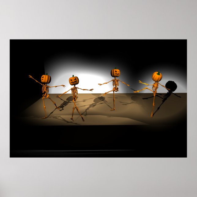 Póster Balé de Halloween de Pumpkins dançante (Frente)