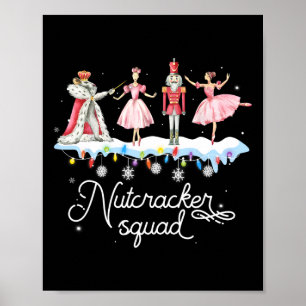 Poster Balé de Nutcracker de Natal Dançando Mulheres Cria