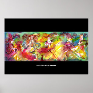 Póster BALÉ do CARNAVAL/mascarada Venetian, dança, mús