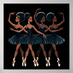 Poster Balé Negra-Africana Ballerina