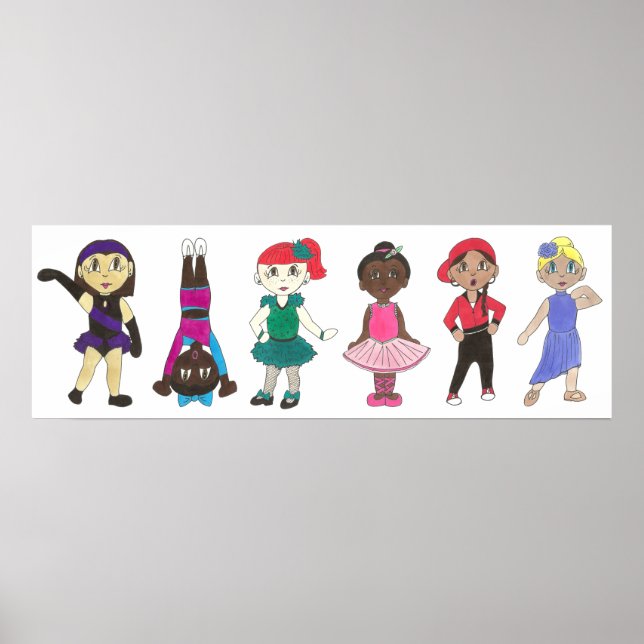 Poster Balé Tap Jazz Lyrical Hiphop Acro Dance Studio (Frente)