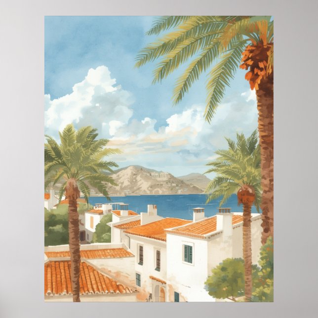 Poster Balearic Islands Vintage French Travel (Frente)