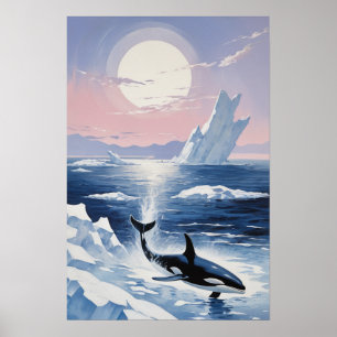 Poster Baleia Assassina Orca Alaska Fashion 