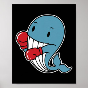 Poster Baleia Azul Faz Boxing
