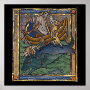 Poster Baleia Bestiária Medieval c. 1270