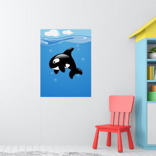 Póster Baleia da orca no oceano