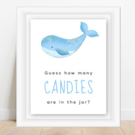 Poster Baleia d'água - Quantos doces estão no pote