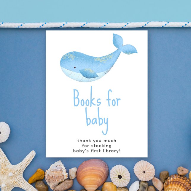 Poster Baleia de aquarela - Livros para bebê (Criador carregado)