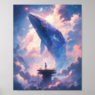 Poster Baleia Na Arte Da Fantasia Do Céu
