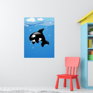 Póster Baleia Orca no Oceano