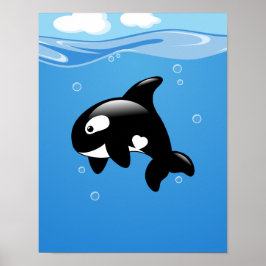 Póster Baleia Orca no Oceano