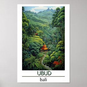 Poster Bali Indonesia Viagem Ubud
