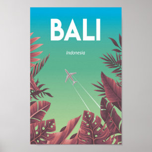 Poster Bali indonesia viagens vintage