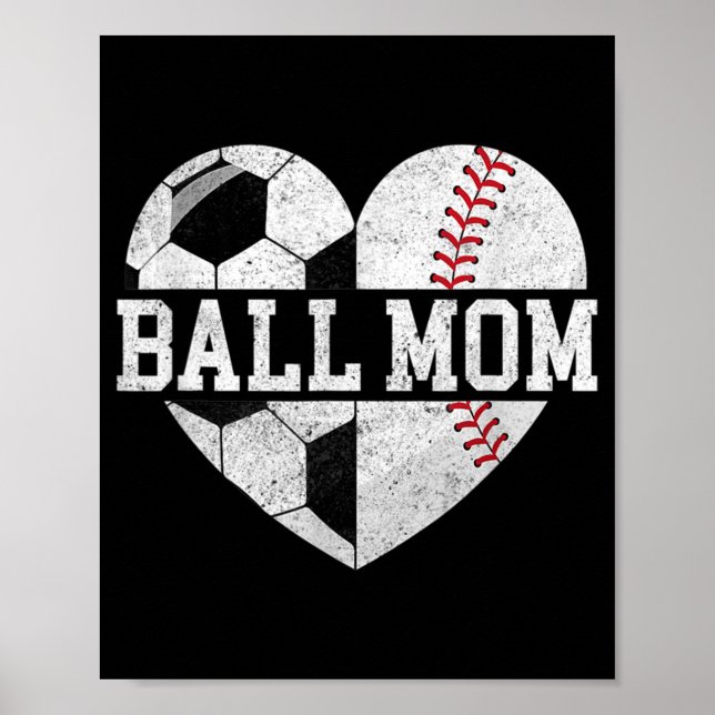 Poster Ball Mãe, Diversão De Beisebol, Mãe (Frente)