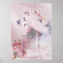 Ballerina com Rosas e Violetas