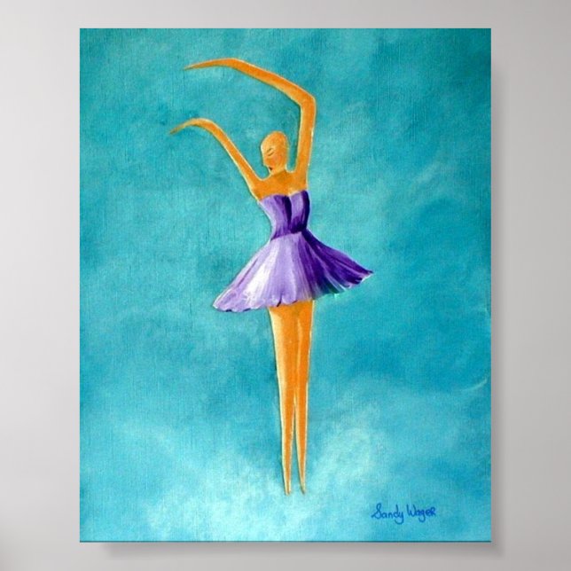 Póster Ballerina Dançante, Roxo (Frente)