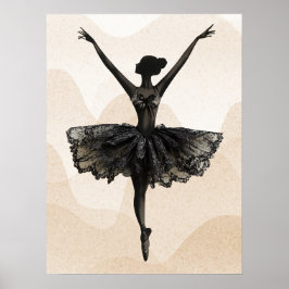 Poster Ballerina Dancer Balé Belas Arte